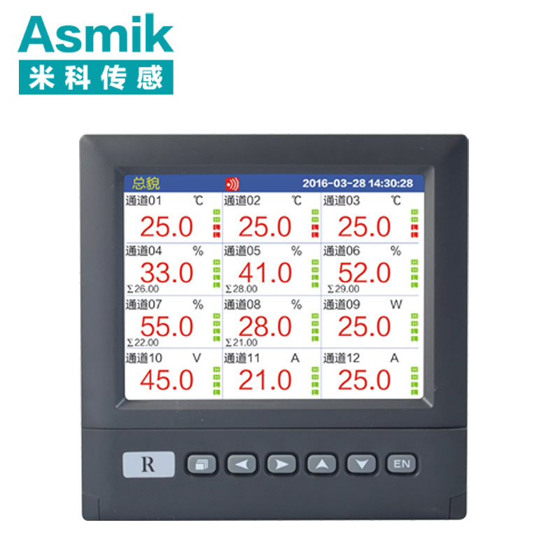 米科MIK-R6000D彩屏無(wú)紙記錄儀1~16通道